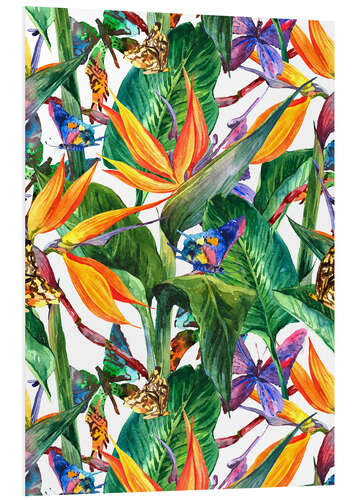 Tableau en PVC Bouquet tropical