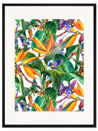 Gerahmter Kunstdruck Tropisches Bouquet