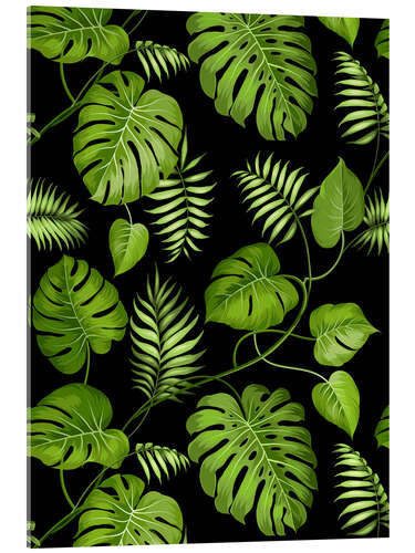 Acrylic print Monstera with palms