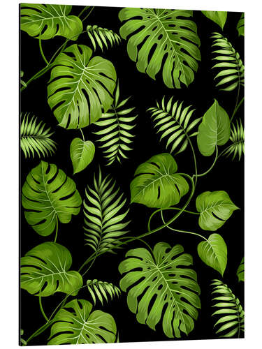 Tableau en aluminium Monstera with palms