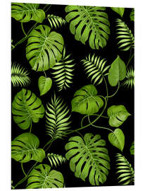 Quadro em PVC Monstera with palms