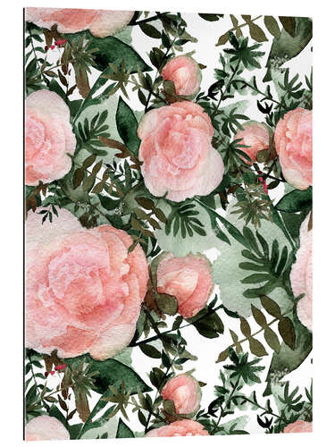 Galleritryk Pink peonies textured