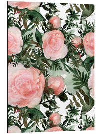 Magnettafel Rosa Pfingstrosen texturiert