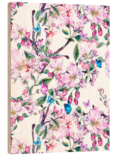 Stampa su legno Peach blossoms 