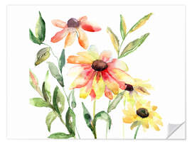 Wall sticker Flowers in Watercolor