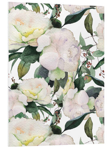 Stampa su PVC Peonie bianche