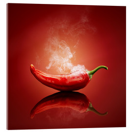 Akrylglastavla Smoking chilli - Johan Swanepoel