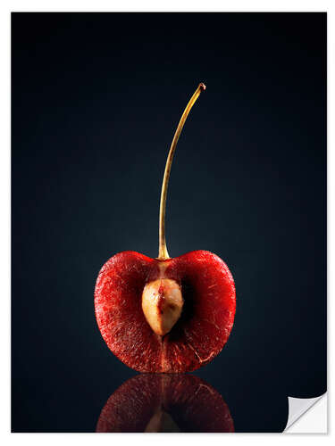 Selvklebende plakat The heart of the cherry