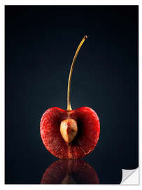 Selvklebende plakat The heart of the cherry