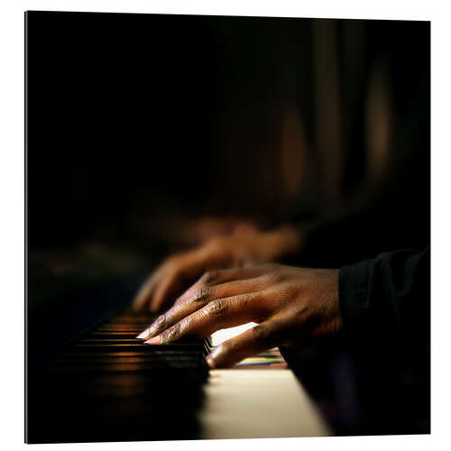 Gallery print Close-up of a pianist's hands playing the piano