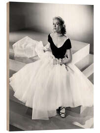 Wood print Grace Kelly