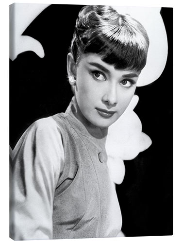 Canvas print Audrey Hepburn in 1954