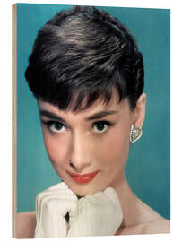 Holzbild Audrey Hepburn