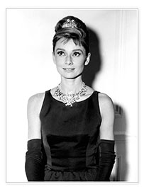 Poster  Audrey Hepburn in Diamanten bij het ontbijt