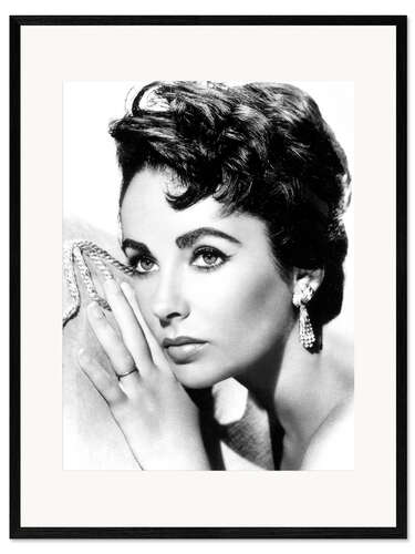 Plakat artystyczny premium w ramie Liz Taylor