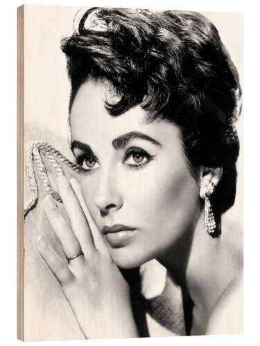 Wood print Liz Taylor