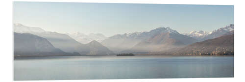 Hartschaumbild Panorama von isola Madre auf den Lago Maggiore, Stresa, Italien