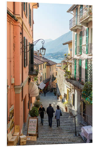 Foam board print Street in the town of Bellagio, lake Como, Italy