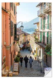 Wall sticker Street in the town of Bellagio, lake Como, Italy