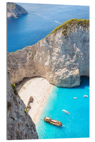 Quadro em plexi-alumínio Shipwreck beach on Zakynthos