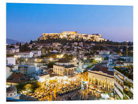 Stampa su PVC Acropoli e quartiere di Monastiraki, Atene