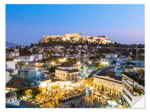 Naklejka na ścianę Acropolis and Monastiraki Square, Athens