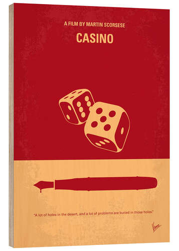 Tableau en bois Casino (anglais)