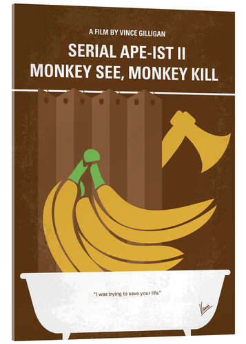 Quadro em acrílico Serial Ape-Ist II Monkey See, Monkey Kill