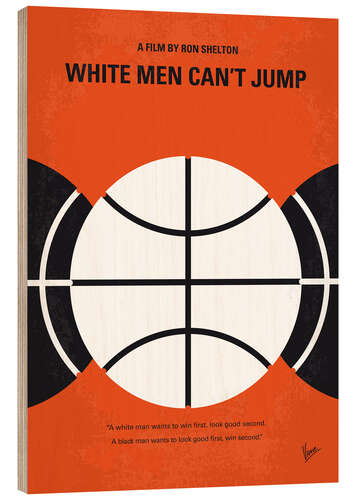 Stampa su legno White Men Can't Jump (Chi non salta bianco è)