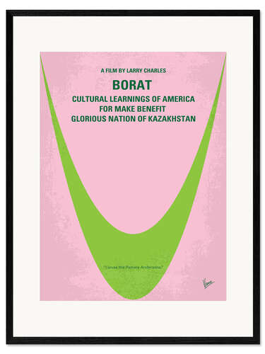 Stampa artistica con cornice Borat