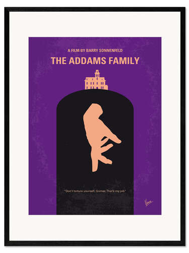 Ingelijste kunstdruk The Addams Family