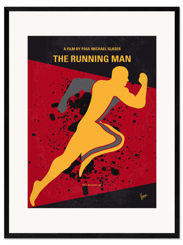 Kunsttryk i ramme The Running Man