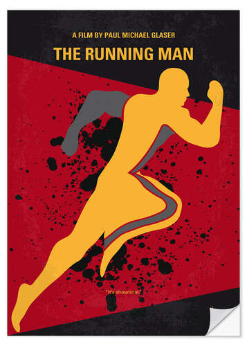 Selvklebende plakat The Running Man