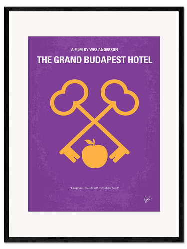 Impression artistique encadrée The Grand Budapest Hotel (anglais)
