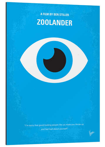 Tableau en aluminium Zoolander (anglais)