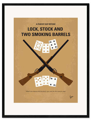 Gerahmter Kunstdruck Lock, Stock And Two Smoking Barrels