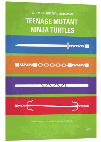 Stampa su vetro acrilico Teenage Mutant Ninja Turtles (Tartarughe Ninja)