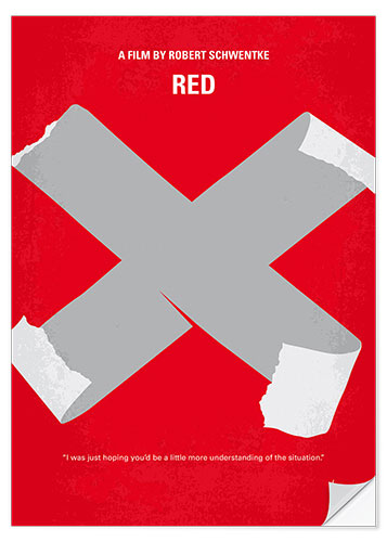 Selvklebende plakat Red