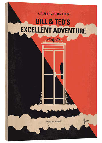 Tableau en bois L'Excellente Aventure de Bill et Ted (anglais)