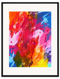 Gerahmter Kunstdruck Bunte Abstraktion