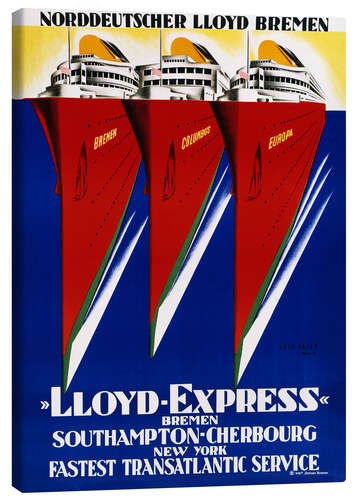 Lienzo Norddeutscher Lloyd Bremen / Lloyd Express. 1929
