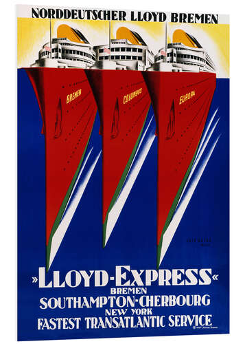 Stampa su PVC Norddeutscher Lloyd Bremen / Lloyd Express. 1929