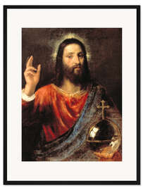 Gerahmter Kunstdruck Christus Salvator