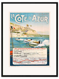 Gerahmter Kunstdruck Côte d'Azur
