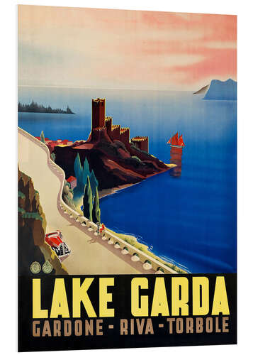 Foam board print Lake Garda