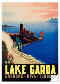 Selvklebende plakat Lake Garda