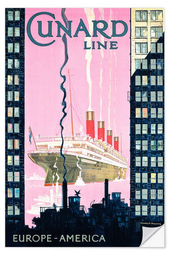 Sticker mural Cunard Line (anglais)