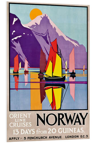 Foam board print Orient Line Cruises Norway