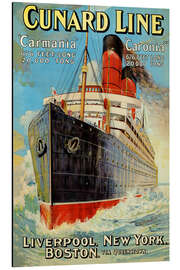 Magnettafel Cunard Line - Liverpool, New York, Boston