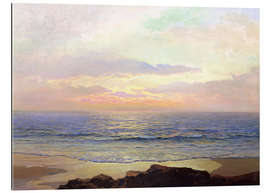 Tableau en plexi-alu Sunset over the sea.